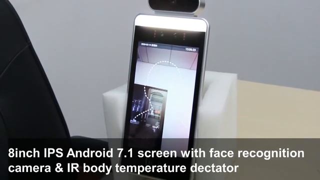 8" Security Checkpoint Control System with Face Recognition Camera and IR Body Temperature Dectator