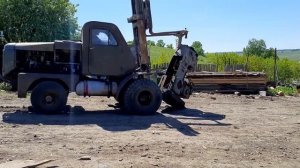 Работа львовского погрузчика с мотором Д240