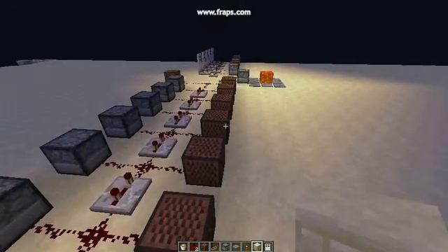 Minecraft- A mini song made with note blocks and dispensers смотреть онлайн