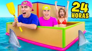 24 ЧАСА В КАРТОННОМ БУНКЕРЕ !!