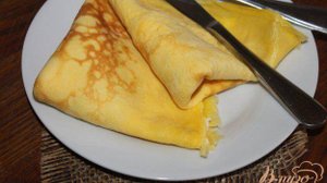 Блины с беконом и сливочным сыром