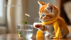 Tiny Cat’s Lesson on Gratitude! _ #cat #kitten #cute #gingmeow