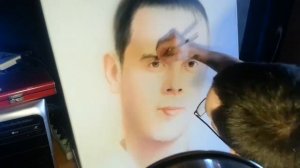 Портрет аэрографом. Airbrush portrait by Sergey Dolgikh.