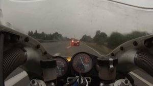 Kawasaki ZXR 750 - German Autobahn - Top speed run