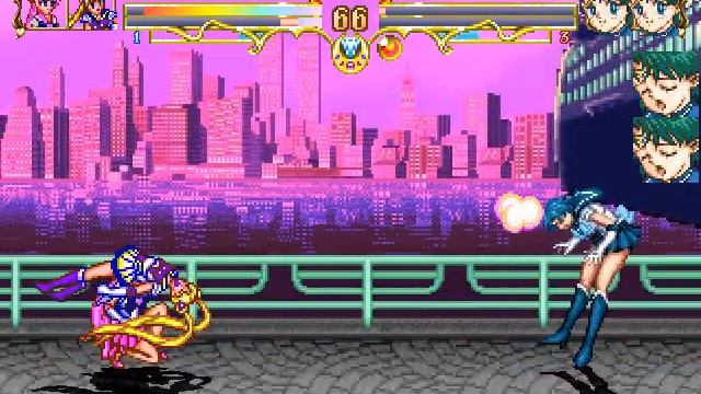 sailor venus,sailor moon vs super sailor mercury,super sailor mercury mugen