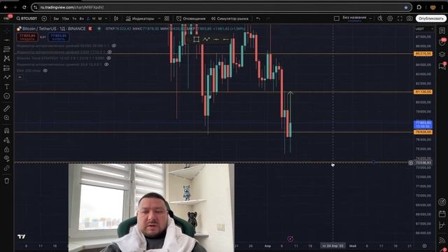 Жду локального роста! Ежедневный обзор BTC (биткоина) 09.04.2025 смотреть онлайн