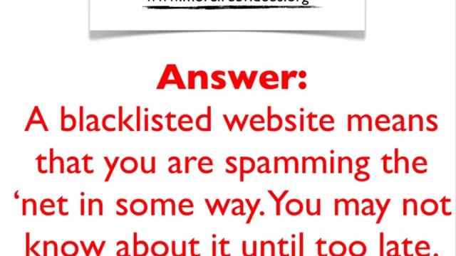 What is a blacklisted website?
