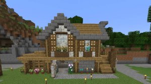 Первая часть постройки дома в майнкрафте.