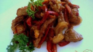 Свинина с овощами по-китайски