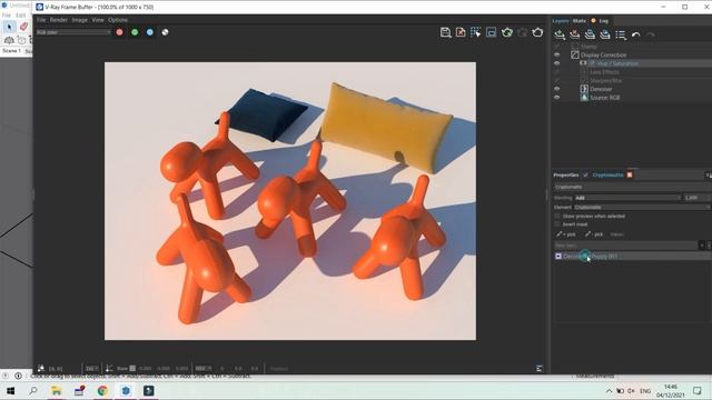 Sketchup Vray 5 Change The Color After Rendering смотреть онлайн