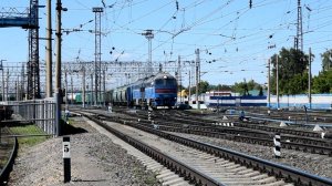 Тепловоз 2ТЭ116У-0065. Отправление.