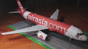 AIRBUS A320 Air Asia Philippines. Бумажная модель. Масштаб: 1:72.