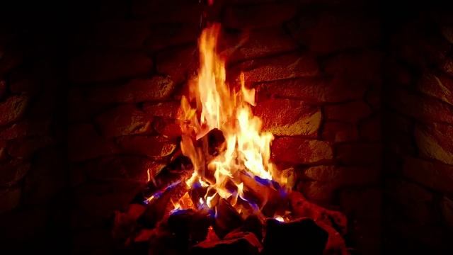 Уютный камин с костром. Успокаивающее видео. Медитация. Треск дров. Звук огня #relax