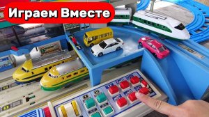 Играем в железную дорогу: поезда Доктор Жёлтый и Комачи! Я - начальник станции! Поезда Мультики 🚂