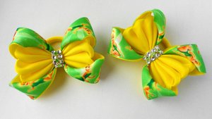 Нарядные Бантики из лент 2,5 см Канзаши