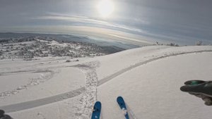 Шерегеш 24-25. Спуск от креста до верблюдов.