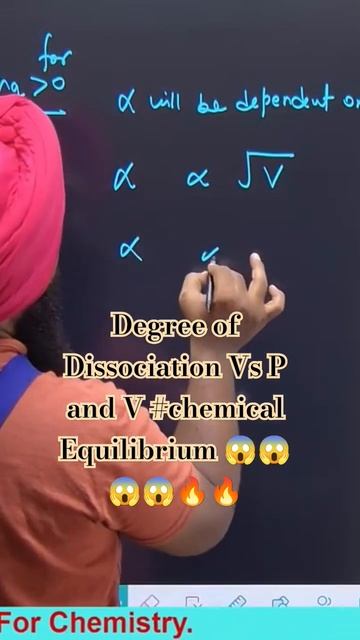 #neet #chemicalequilibrium #chemistry #dropper #jee #ncert #Degree of dissociation vs Pressure &Vol