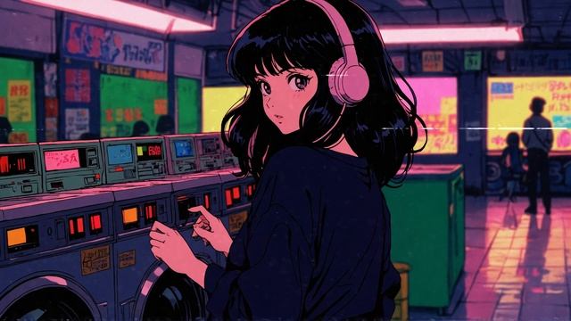 "Tokyo's LOFI Dream: Soothing Sounds for Restful Nights"👚 90's city pop culture anime.