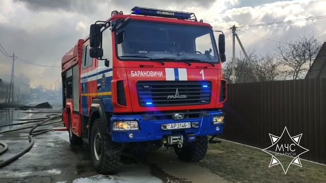 Пожар город Барановичи, 08.04.2025г.