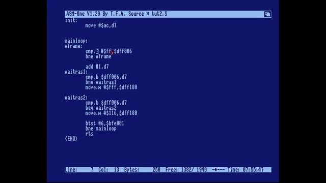 Amiga Hardware Programming 3 - Move that rasterline