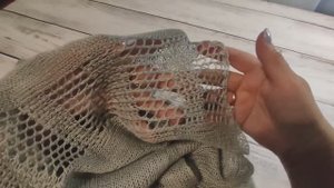 Футболка из льняной пряжи Тосколино на вязальной машине. МК-лайт_ соединение деталей с открытыми пет