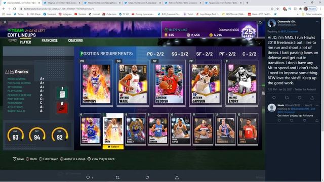 NBA 2K21 MYTEAM GALAXY OPAL LEBRON JAMES!! SO MANY INCREDIBLE TEAMS!! | I RATE YOUR SQUAD #14 смотреть онлайн