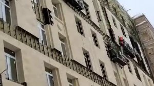 Фасадные люльки ZLP - монтаж вентфасада