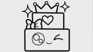 КАК ЛЕГКО НАРИСОВАТЬ ТОРТ С КОРОНОЙ НА ДЕНЬ РОЖДЕНИЯ