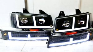 Chevrolet Express тюнинг фары QBiled от Ledstudio