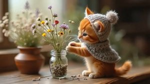 Tiny Cat's Cozy Countryside Cottage Retreat! _ #cat #kitten #cute #gi