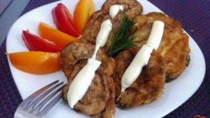 Кабачок и баклажан в кляре