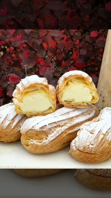 ЗАВАРНЫЕ ПИРОЖНЫЕ С КРЕМОМ К ЧАЮ.