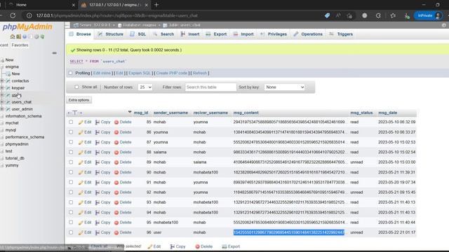Web Programming project demo : ENIGMA an encrypted chatting website