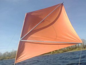 Испытание нового шпринтового паруса Воронцова на Волге