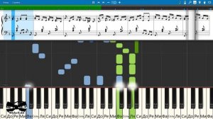 Хуторок. Русская народная песня (на пианино Synthesia cover) Ноты и MIDI