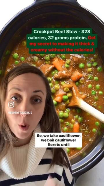 Healthy Crockpot Beef Stew #beefstewrecipe #lowcalorierecipes #crockpotrecipes #slowcookerrecipes