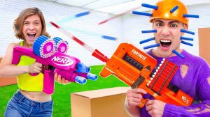 БОЙ НА NERF С МОИМИ ДРУЗЬЯМИ !!