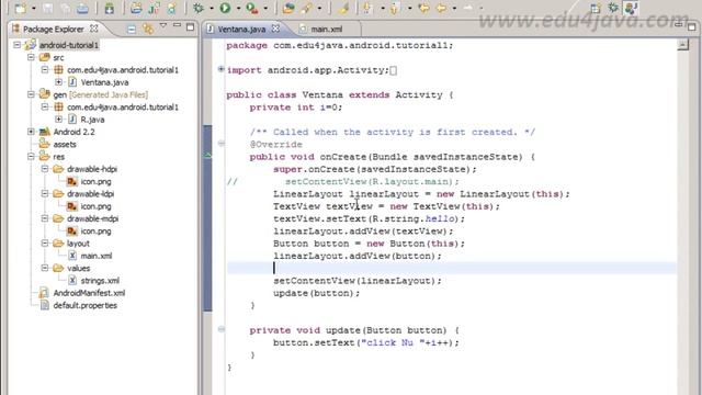 Tutorial 3 Programación Android en Español. Interfaz de usuario Java o Xml
