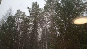 снег падает