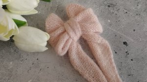 Учимся красиво завязывать вязаный бант🎀