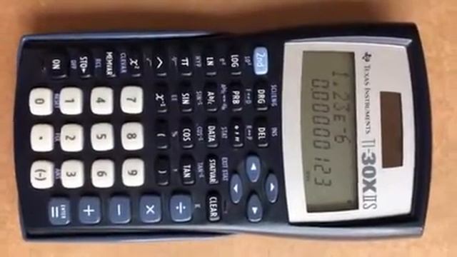 TI-30XIIS calculator SCI notation and display mode смотреть онлайн