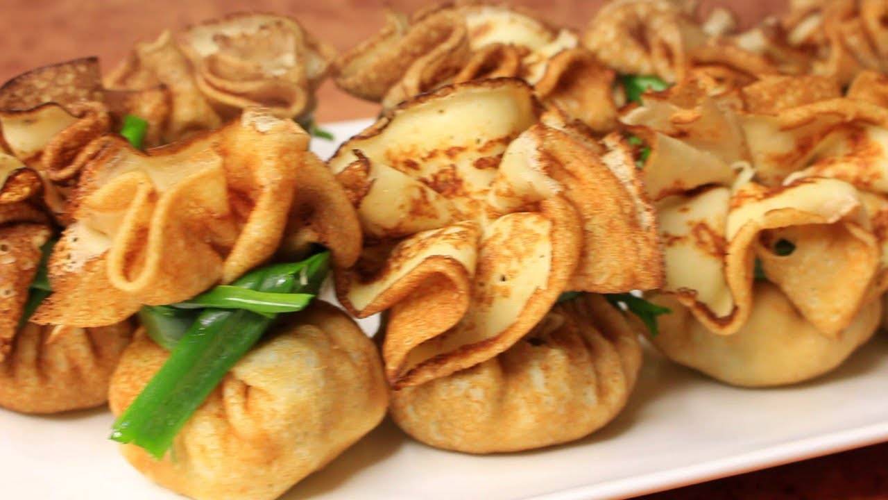 ИНТЕРЕСНАЯ ЗАКУСКА МЕШКИ ИЗ БЛИНОВ С ГРИБНОЙ НАЧИНКОЙ! смотреть онлайн