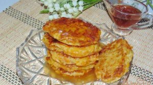 Оладьи с яблоком и тыквой