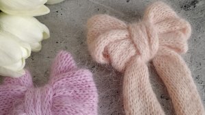 Вяжем спицами бант🎀 Мастер-класс для новичков