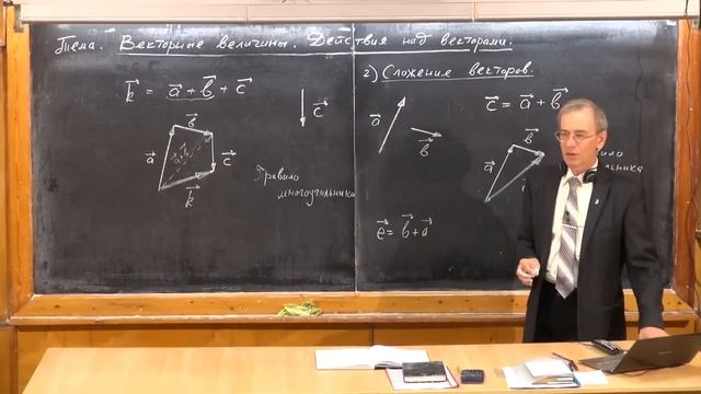 10 класс. Урок 8. Векторные величины. Действия над векторами.