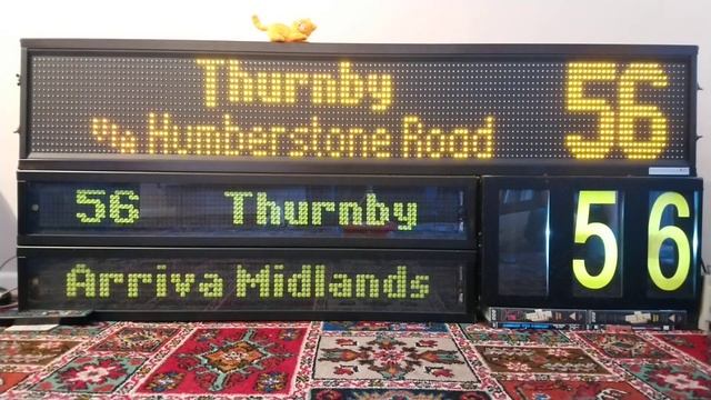 Arriva Midlands Thurmaston Depot on a Bright Tech Developments Bus Display
