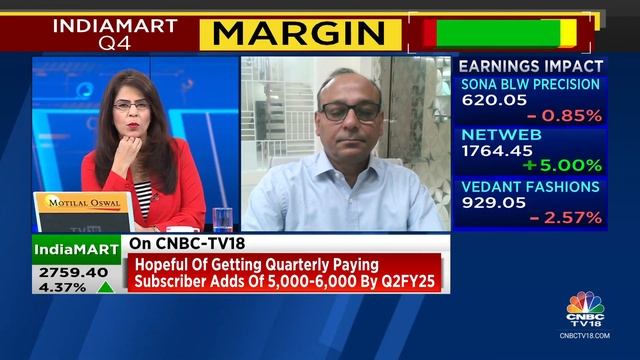 Will Maintain Standalone EBITDA Margin Of Nearly 30% Going Forward: IndiaMART | CNBC TV18