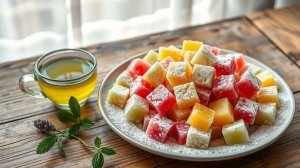 Секрет восточного блаженства: Рахат-лукум с хрустящей сахарной пудрой