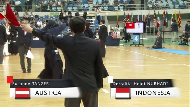 17th World Kendo Championships 3ch S.TANZERAUT vs D.NURHADIINA