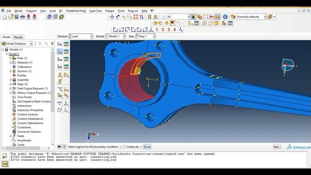 Abaqus Tutorial Videos - Static Analysis of Connecting Rod in Abaqus 6.14